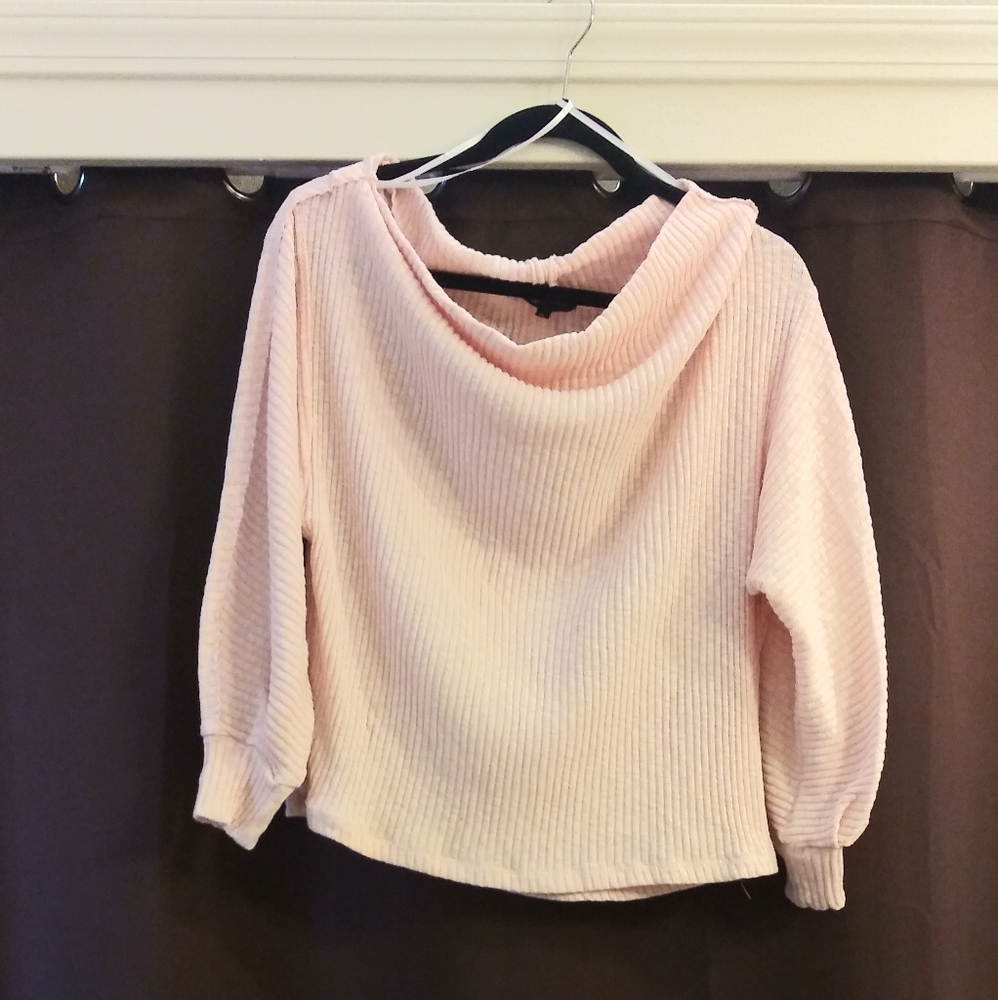 Coral pink long sleeve shirt